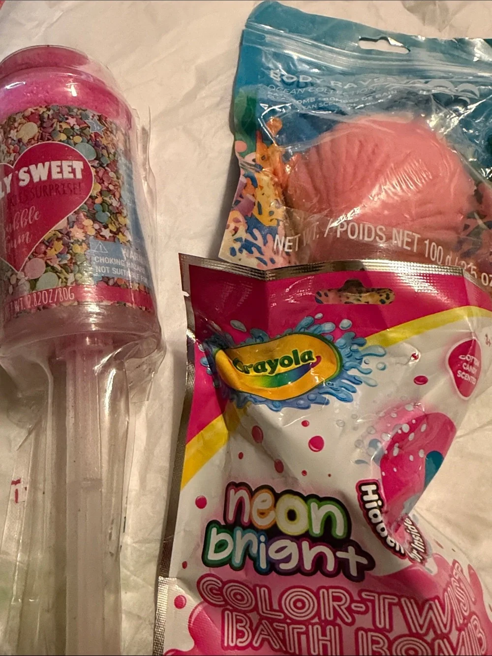 Crayola Neon Bright Color-Twist Bath Bombs - Pink, simply sweet bath bombs